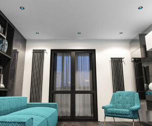 DK3061-BK+СY Встраиваемый светильник, IP 20, 10 Вт, GU5.3, LED, черный/голубой, пластик