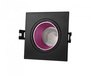 DK3071-BK+PI Встраиваемый светильник, IP 20, 10 Вт, GU5.3, LED, черный/розовый, пластик