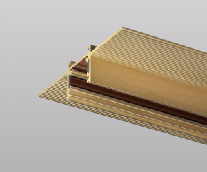 Трек SHINE HIDE для ГКЛ 12,5мм, 2м, 48В DC, IP20, сатинированная латунь, алюминий