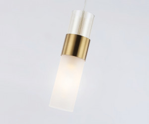 LH55111 BS/FR/TI латунь/белый матовый/янтарь E14 max 40W D55*1500