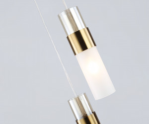 LH55112/3 BS/FR/TI латунь/белый матовый/янтарь E14*3 max 40W D220*1200