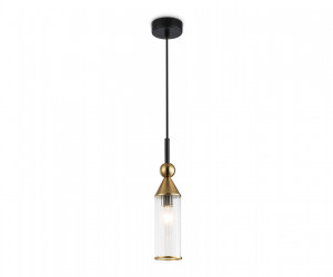 LH55251 BK/BS/CL черный/латунь/прозрачный E14 max 40W D65*1500