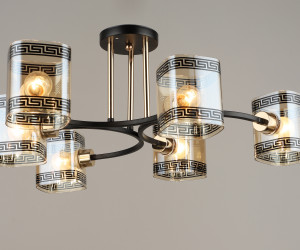 Потолочная люстра SL8081-6 BK+AB 000080212