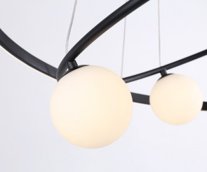 FL66327/1+4 BK черный 92W 3000K-6400K+G9/4 D800/600*1200 (ПДУ ИК)