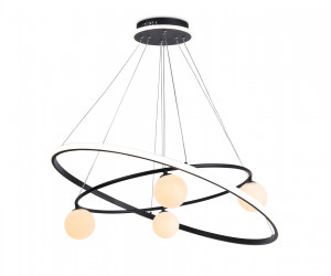 FL66327/1+4 BK черный 92W 3000K-6400K+G9/4 D800/600*1200 (ПДУ ИК)