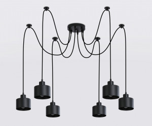 TR8132/6 BK черный E27*6 max 40W D700*800