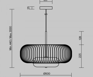 Подвесной светильник Maytoni MOD376PL-L30G3K