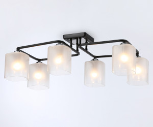 TR303224/6 BK/CH/FR черный/хром/белый матовый E27*6 max 60W 615*390*220