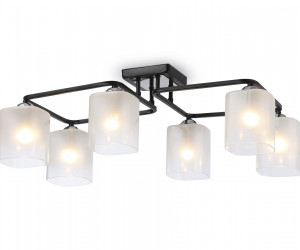 TR303224/6 BK/CH/FR черный/хром/белый матовый E27*6 max 60W 615*390*220