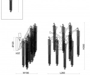 Настенный светильник (бра) Freya FR1010WL-02G