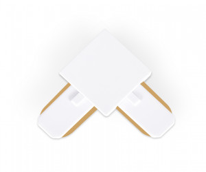 GL7070 WH белый коннектор угловой однофазный для соединения трековых шинопроводов