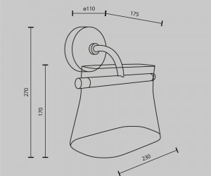 Настенный светильник (бра) Maytoni MOD170WL-L8BS3K2