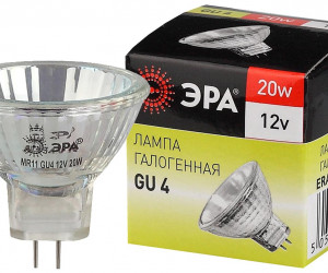 Лампа галогенная ЭРА GU4-MR11-20W-12V-30CI (1,10)