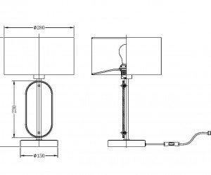 Настольный светильник Maytoni MOD099TL-01G