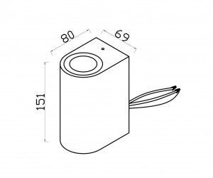 Настенный светильник (бра) Outdoor O044WL-02B