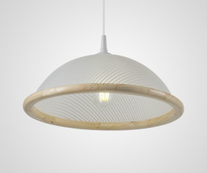 Подвесной светильник PL-010-1P-400 WT+Wood 000061871