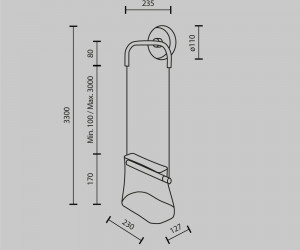Настенный светильник (бра) Maytoni MOD170WL-L8BS3K1