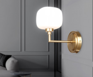 LH53021 BS/FR латунь/белый матовый G9 max 40W 195*120*230