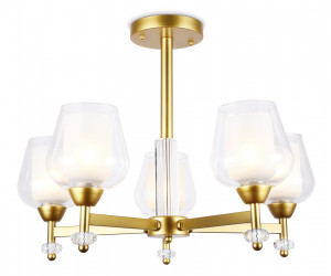 TR3154/5 GD/CL золото/прозрачный E27/5 max 40W D630*460