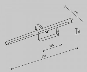 Подсветка Maytoni MIR266WL-L12BS3K