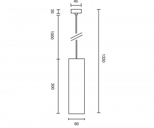 Подвесной светильник Technical P075PL-01B