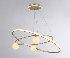 FL66328/1+4 GD золото 92W 3000K-6400K+G9/4 D800/600*1200 (ПДУ ИК)