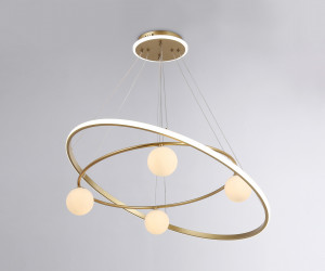 FL66328/1+4 GD золото 92W 3000K-6400K+G9/4 D800/600*1200 (ПДУ ИК)