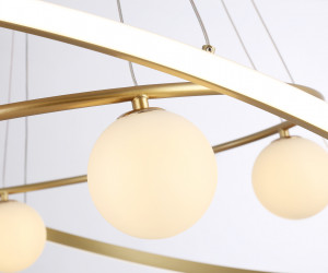 FL66328/1+4 GD золото 92W 3000K-6400K+G9/4 D800/600*1200 (ПДУ ИК)