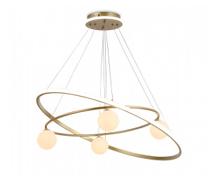 FL66328/1+4 GD золото 92W 3000K-6400K+G9/4 D800/600*1200 (ПДУ ИК)