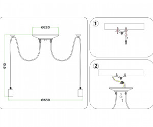 TR8177/6 WH белый E27*6 max 40W D630*910