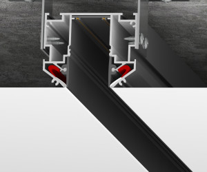 TR2022-BK Профиль-трек SMART ONE, для натяжных потолков, 2 м, алюминий, черный