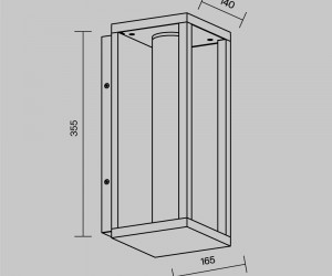 Настенный светильник (бра) Outdoor O480WL-L12B3K