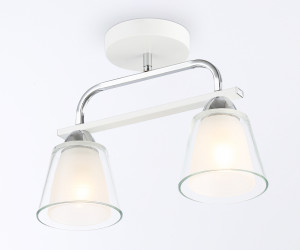 TR303229/2 WH/CH/CL/FR белый/хром/прозрачный/белый матовый E27*2 max 60W 340*120*250