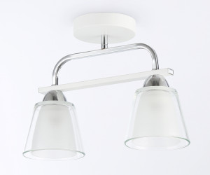 TR303229/2 WH/CH/CL/FR белый/хром/прозрачный/белый матовый E27*2 max 60W 340*120*250