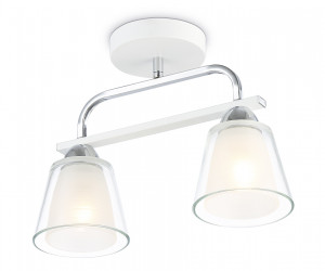 TR303229/2 WH/CH/CL/FR белый/хром/прозрачный/белый матовый E27*2 max 60W 340*120*250