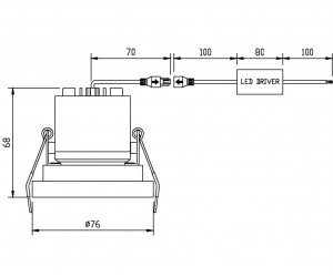 Встраиваемый светильник Technical DL040-L10RG4K