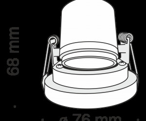 Встраиваемый светильник Technical DL040-L10W4K