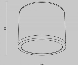 Потолочный светильник Technical C095CL-GX53-W