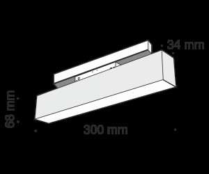 Трековый светильник Technical TR012-2-12W3K-B