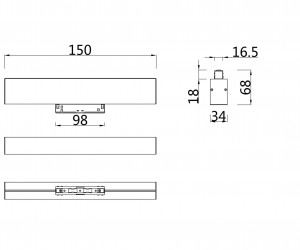 Трековый светильник Technical TR012-2-7W3K-W