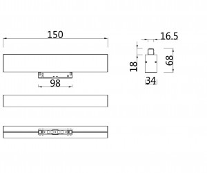 Трековый светильник Technical TR012-2-7W4K-B