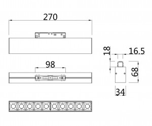 Трековый светильник Technical TR014-2-20W4K-W