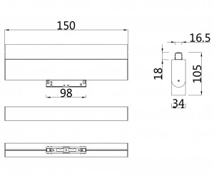 Трековый светильник Technical TR013-2-10W4K-B