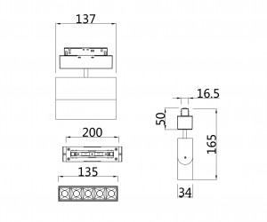Трековый светильник Technical TR015-2-10W4K-B