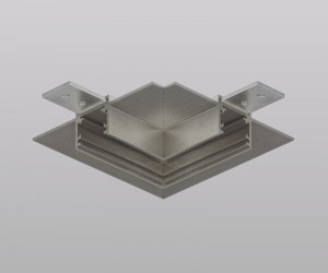 Угловой элемент трека SHINE HIDE для ГКЛ 12,5 мм, 90&deg;, потолок&ndash;потолок, тёмный никель, алюминий