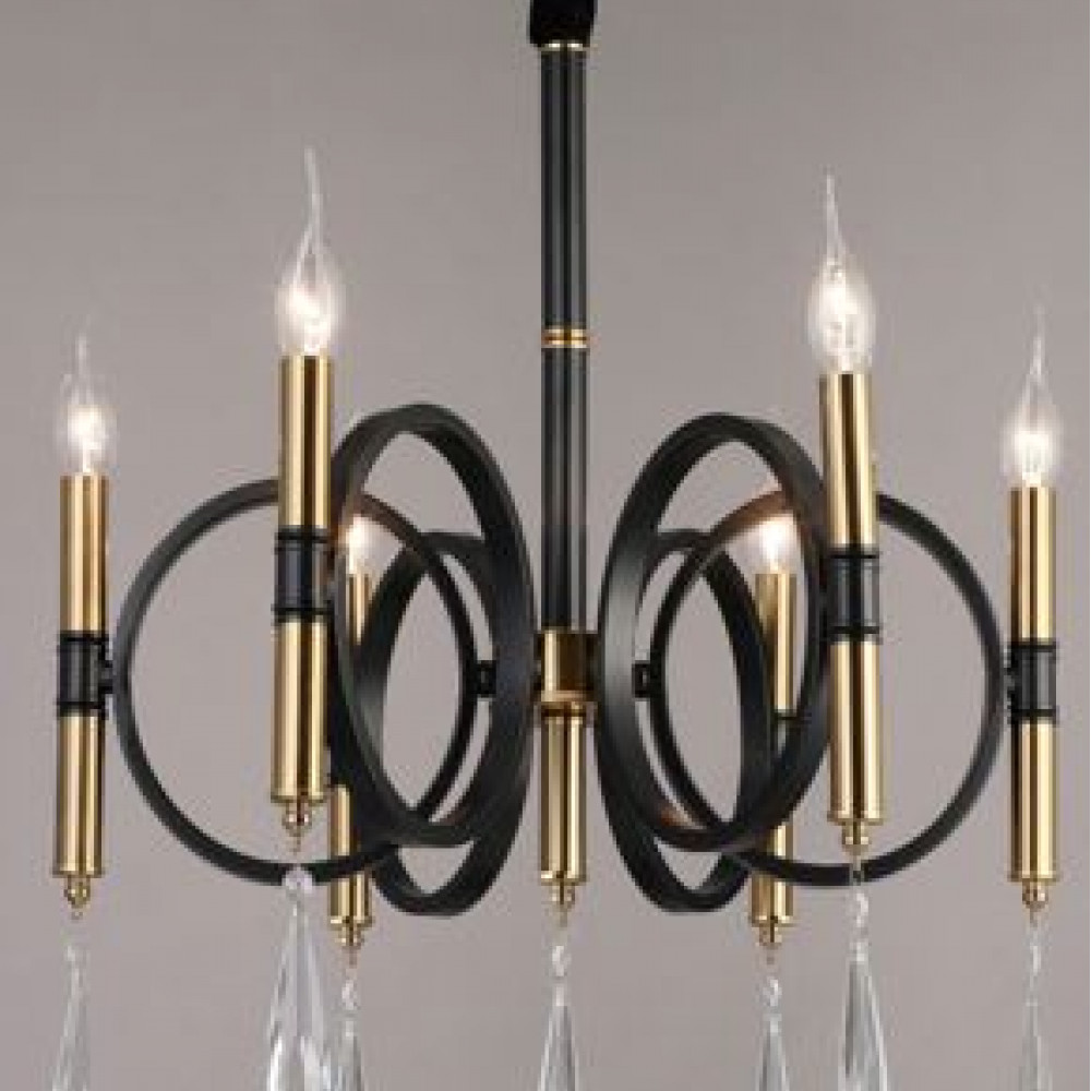 Подвесная люстра PL6526-12 BK+GD 000067370