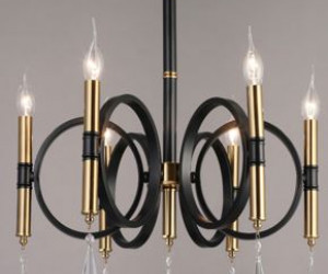 Подвесная люстра PL6526-12 BK+GD 000067370