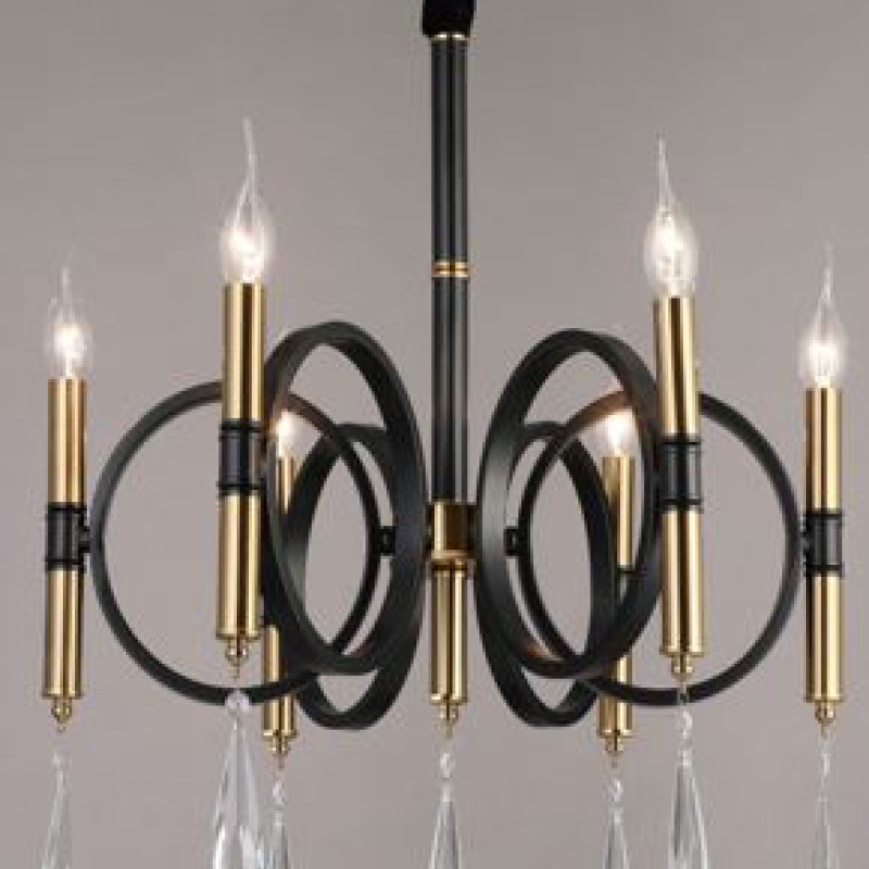 Подвесная люстра PL6526-12 BK+GD 000067370