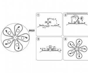 LC575/5 CH хром 65W 4200K 620*620*110 (Без ПДУ)