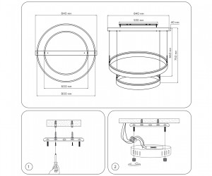 FA6615/2 WH белый 119W D600/800*750 (ПДУ РАДИО 2.4G)